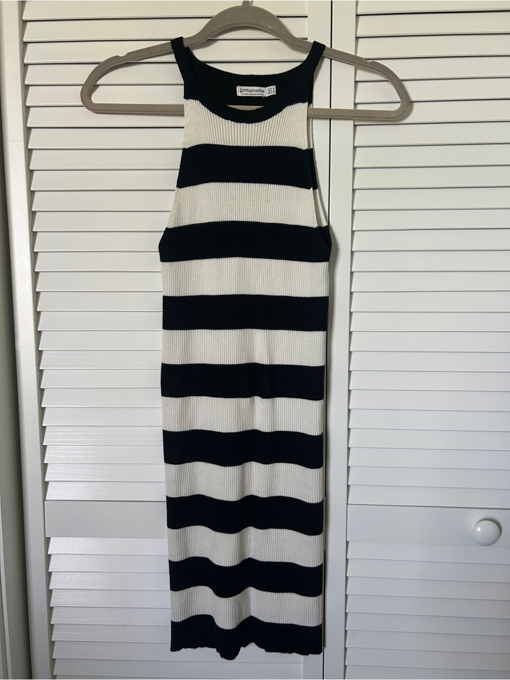 Stradivarius Striped Knit Mini Dress | Old Money French Girl
